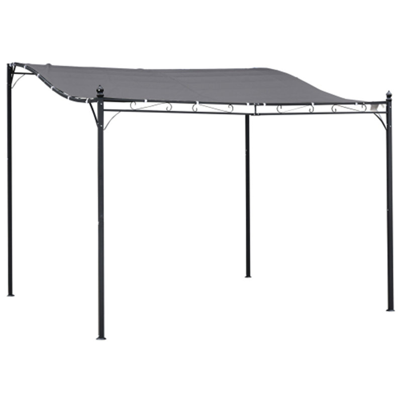 Poolside Pergola – Stylish & Functional, Gray, 98.5" H x 117" W x 117" D