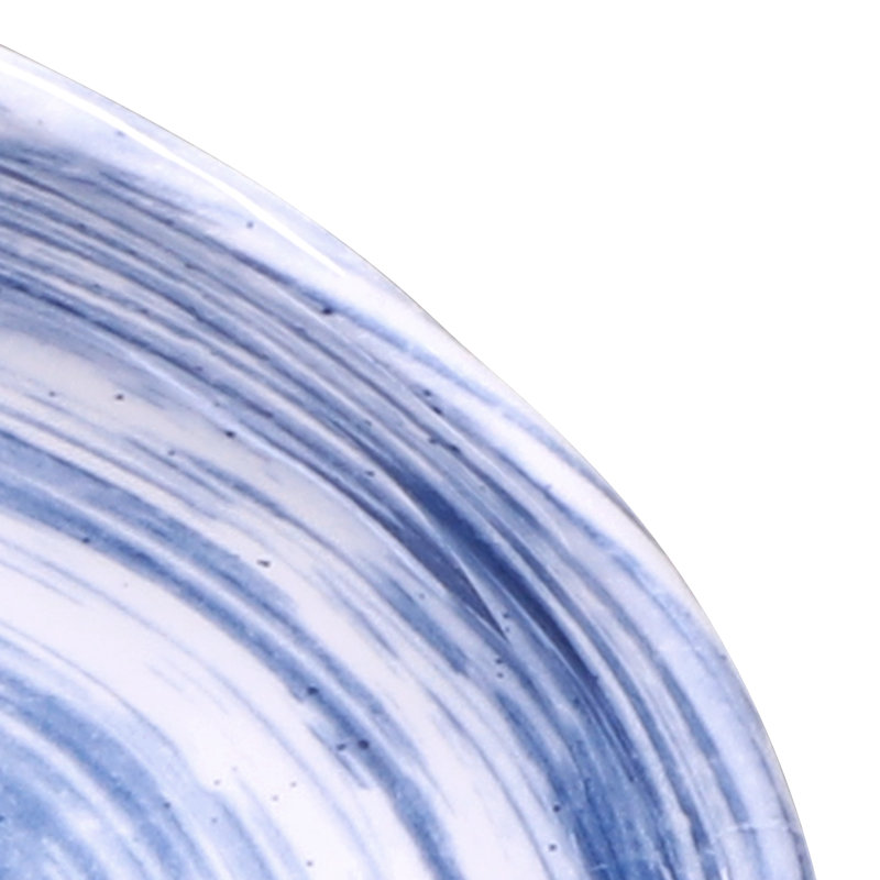 Plaque de mélamine ovale de 9 onces 7,8 po Van Gogh Deep, Bleu marine