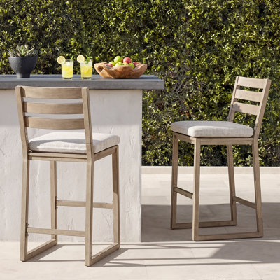 Chaises hautes pour bar avec coussins Winston