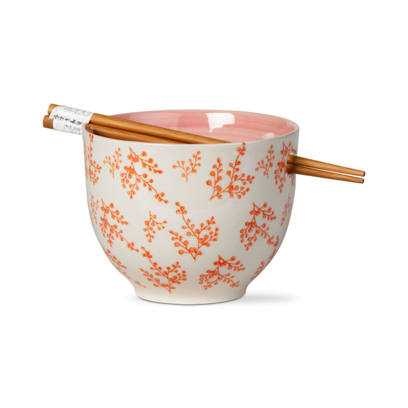 Leaf Noodle Bowl And Chopstick Set, Multi