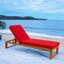 Chaise longue simple inclinable en eucalyptus avec coussins 80,9 po Faunce-2144100989-2135871685