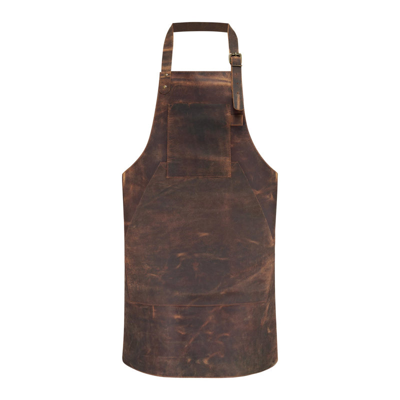 Solid Colour Leather Grilling, Black