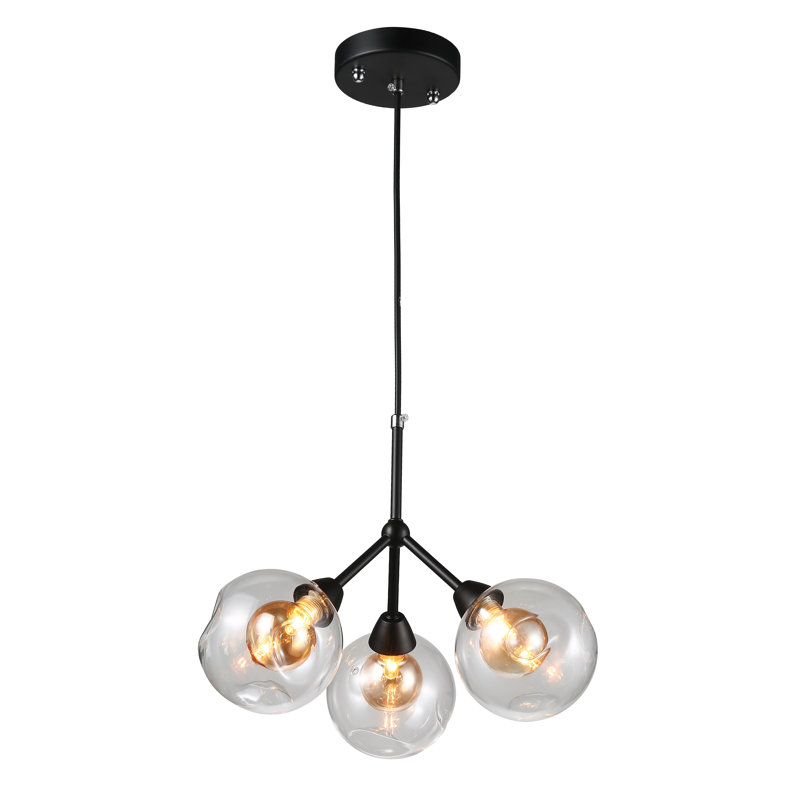 Lustre linéaire 3 lumières spoutnik modern Macdougal