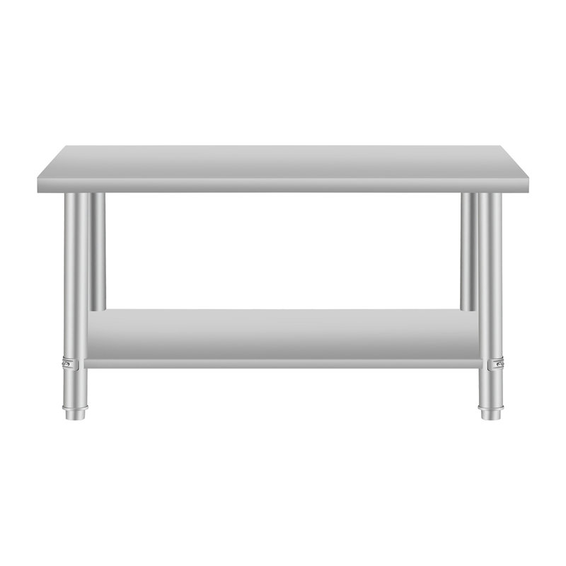Stainless Steel 48''*24'' Commercial Kitchen Table With Under Shelf For Home And Restaurant - Easy Maintenance Functionality, 31.5 Inch Ideal Food Preparation 48 By 24 Work Use Ample Surface, Comfort