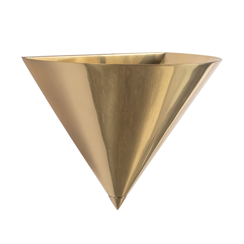 Versus 8-in Brass Wall Sconce, Brass