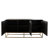 Encore Solid Mango Wood 3-Door Sideboard In Grey Oak Finish W/ Gold Metal Handle & Base