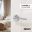 Levier de porte d'intimité Brio de style moderne dissimulé pour (lit et salle de bain) - Style minimaliste élégant en chrome-114645653