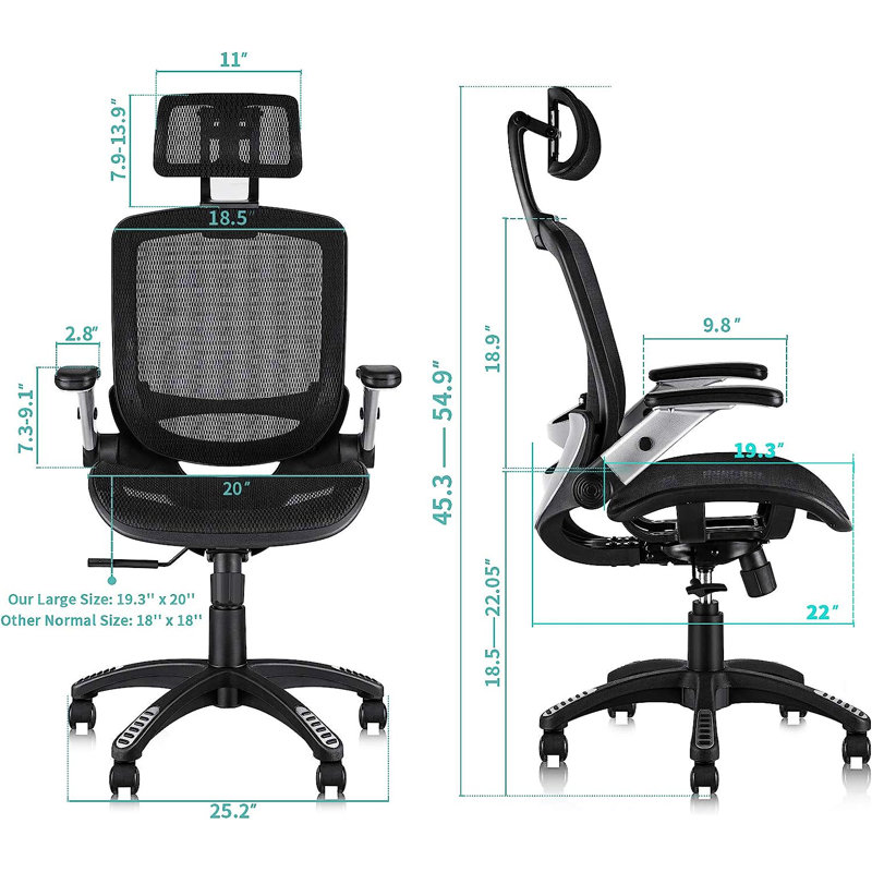 Lorella Mesh Office Chair with Headrest