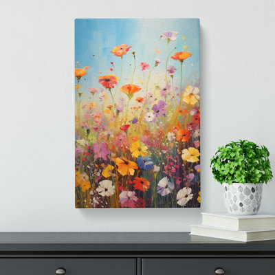 Wildflowers Informel No.3 - Wrapped Canvas