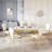  U-Shape Pedestal Dining Set, Faux Marble Tabletop and Petal-Shaped PU Upholstered Chairs-1065552980-1065552986-1065552991