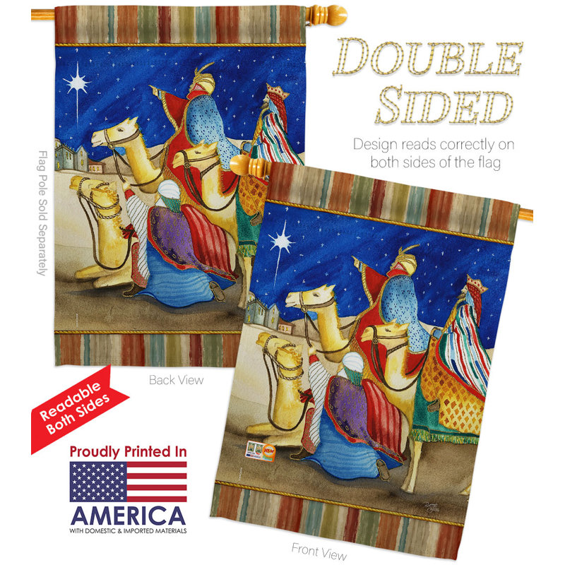 Double Sided 40'' H x 28'' W Polyester House Flag