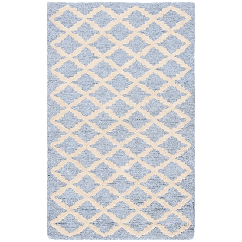 Cannen Hand Tufted Wool Geometric Rug, Rectangle 3' x 5'