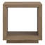 Table de bout de 22 po de large avec tablette inférieure ouverte - Table d'appoint scandinave en chêne gris antique en chêne gris pour le salon ou la chambre à coucher | Evie-697859440