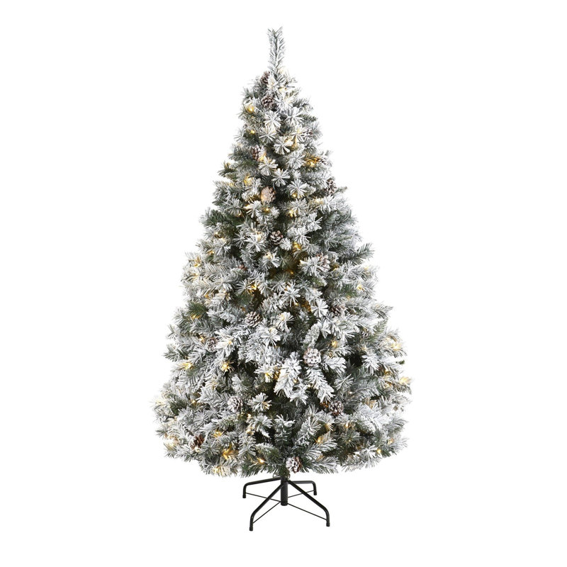 Lighted Artificial Christmas Tree, 6' H