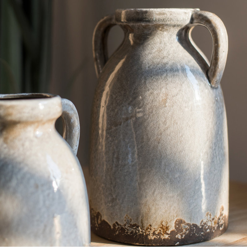 Harkness Handmade Ceramic Table Vase, 10" H x 6" W x 6" D