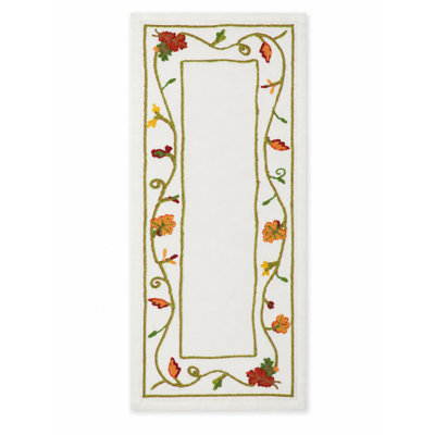 Sheron Crewel Embroidered Table Runner