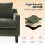 Chaise d'appoint en chenille de style Mid-Century avec dossier rembourré et housse amovible-779057733