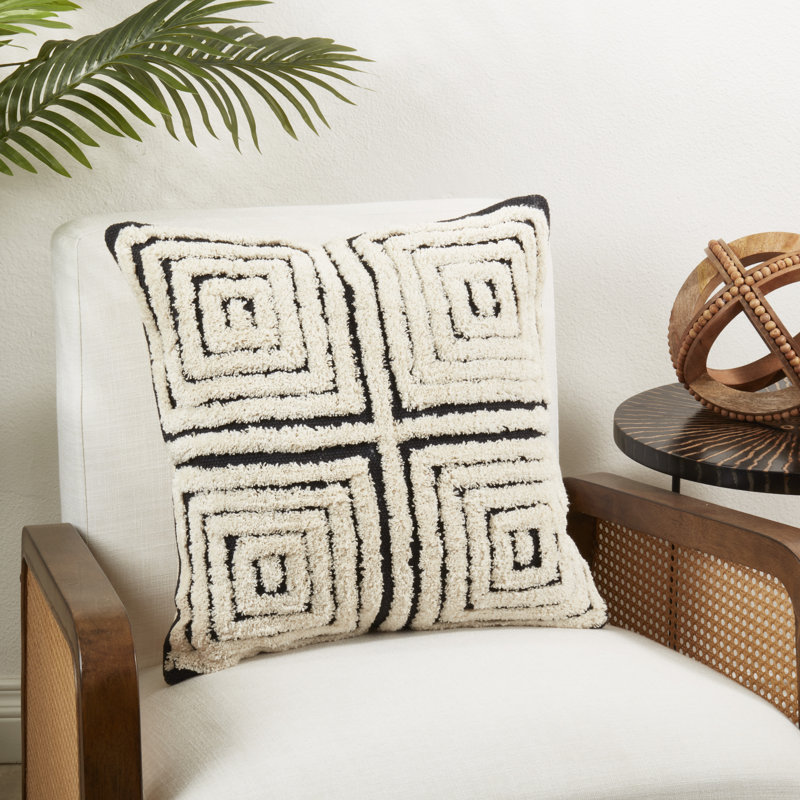 Geometric Bliss Tufted Throw Pillow Cover