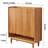 Simple Solid Wood Large Capacity Shoe Cabinet 25 Pair Shoe Storage Cabinet