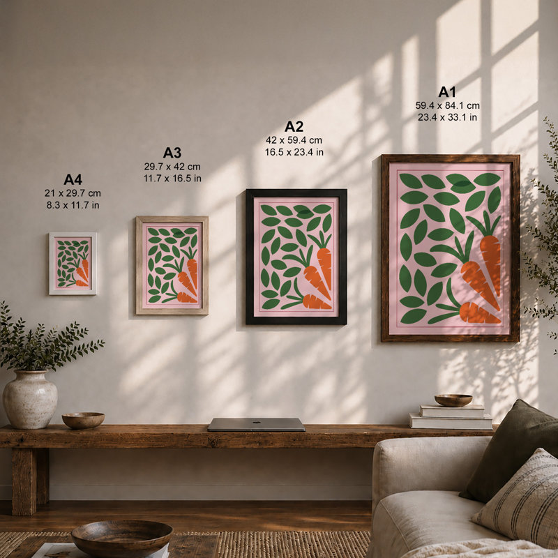 Carrots In Bloom Botanical - Print, Unframed, A1 - 84.1 x 59.4 cm