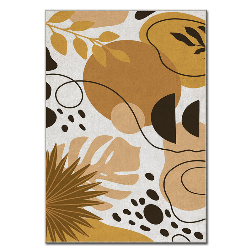 Luxurious Non-Slip Area Rug, 4.0 x 5.9 Feet, 100% Polyester, 740g/m² | Velvet Fabric with Digital Print | Easy-Clean Laminated Sponge Underside, Machine Washable | Perfect for Living Room, Bedroom & Home Decor