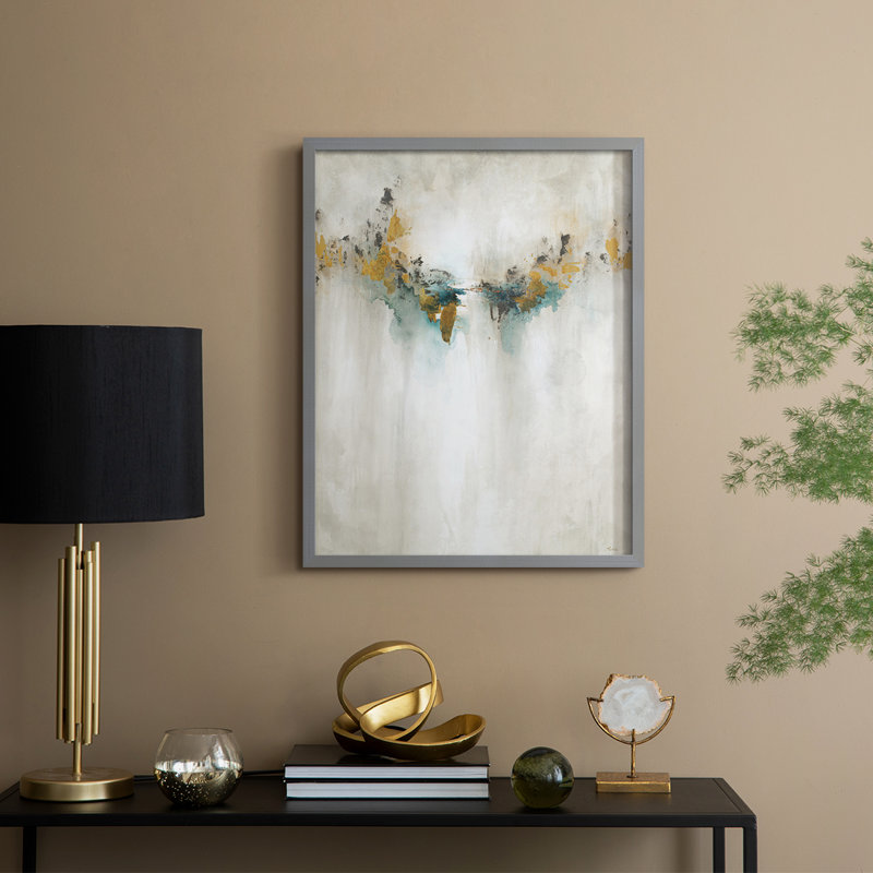 ReposePaintingonWrappedCanvas Framed Print - Solid Wood, Gray, 15" H x 12" W