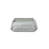 Vintage Embossed Glass Butter Dish