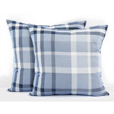 Pacifica Plaid Outdoor Throw Pillow