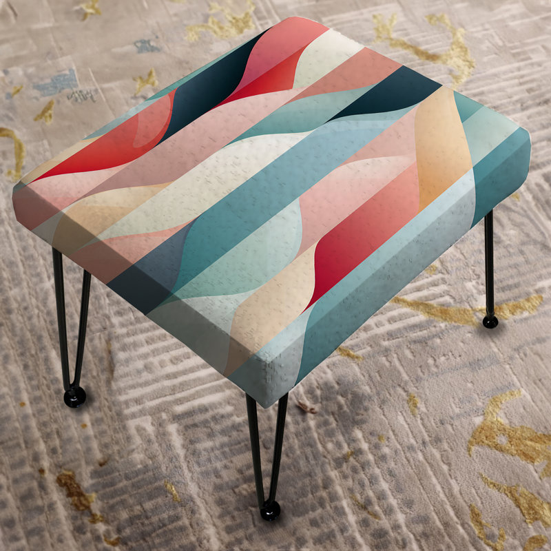 Repose-pieds Subdued Elegance - Rectangle rayé