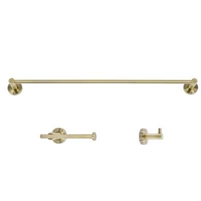 Ensemble de quincaillerie de salle de bain murale 3 pièces avec barre à serviettes 24 "Venezia