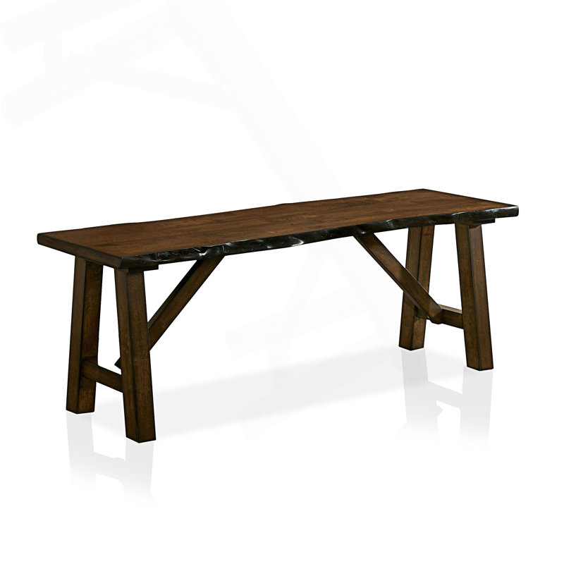 Rustic 1Pc Live Edge Design Bench