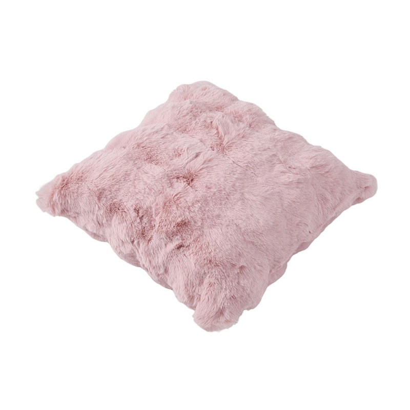 Cotton Rectangular Backrest Cushion, Pink