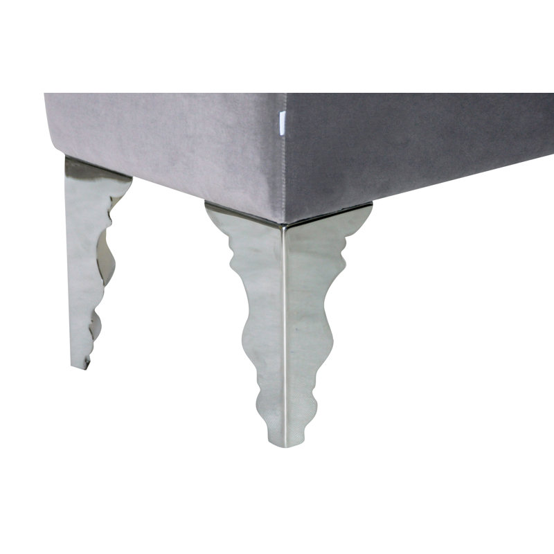 Artedeco Upholstered Bench, Grey