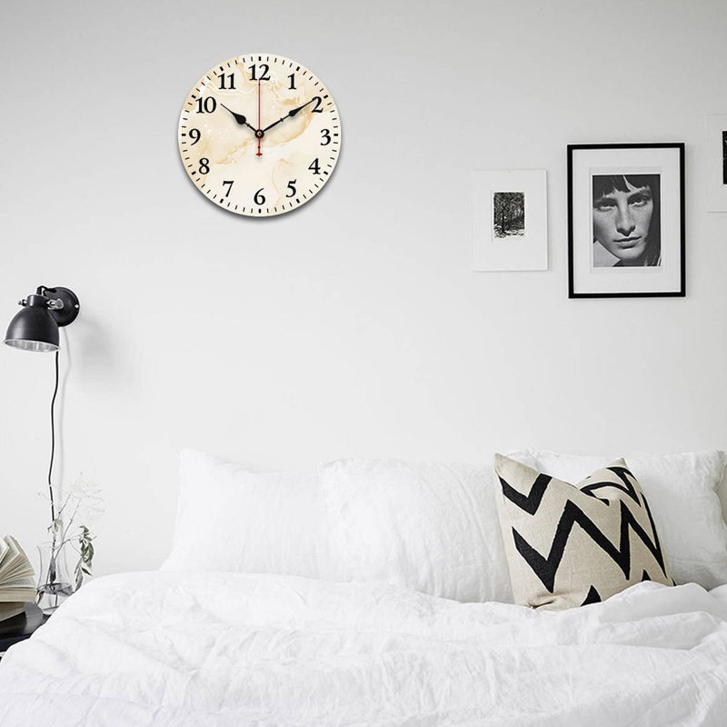 Décoration murale en marbre beige tourbillon 12 po x 12 po