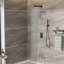 Système de douche double - carré 12 po, noir mat, pomme de douche noire polyvalente, forme carrée, fixation murale-118036827