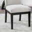 Ensemble de 2 chaises modernes à finition bicolore beige et noire avec pieds fuselés et coussins rembourrés en similicuir