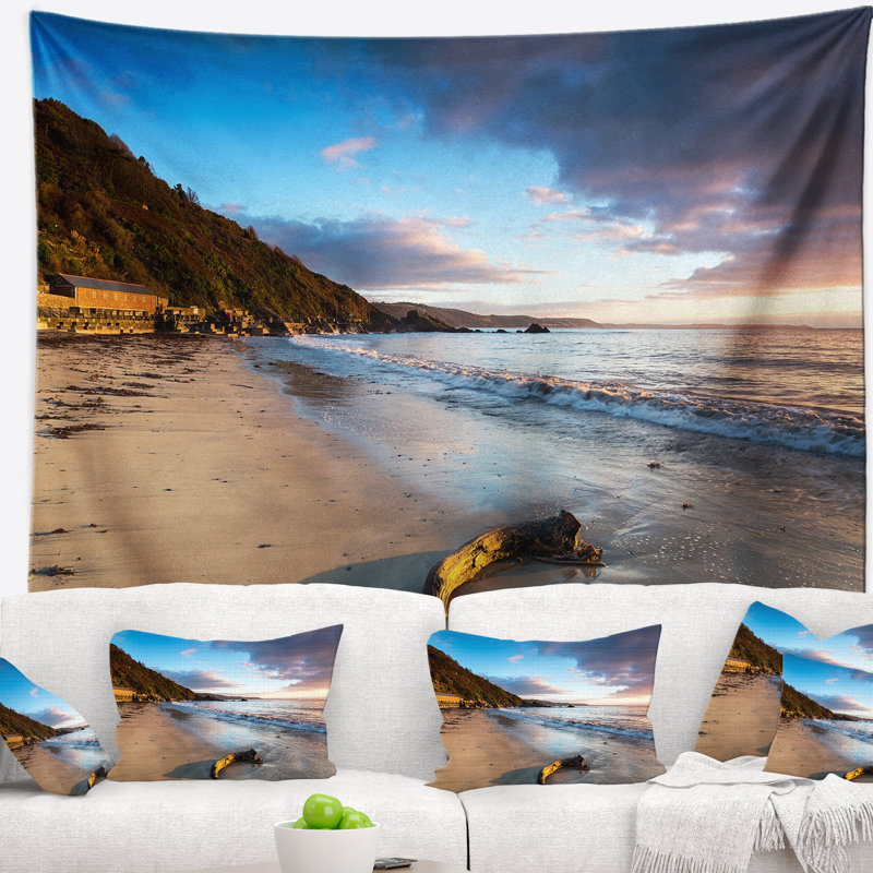 Tapisserie de plage à looe corn beach, H 32 po x l 39 po