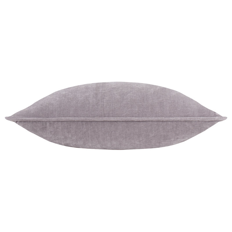 Heavy Chenille Purple Square Cushion, Feather