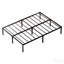 Structure de lit double, structure de lit plateforme en métal robuste de 14 pouces avec rangement sous le lit de 12,3 pouces, sans bruit - noir