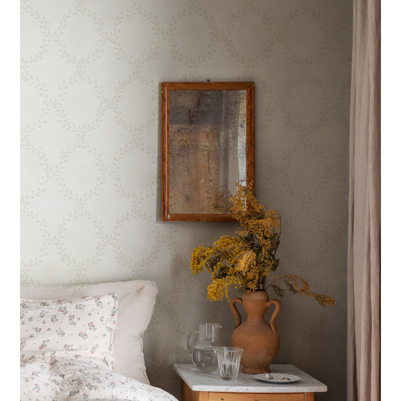 Wilma Geometric Wallpaper Roll by Hanna Wendelboo-Hansson, Eggshell