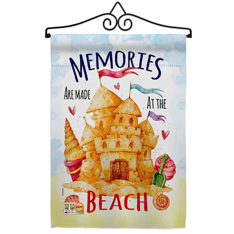 Souvenirs de plage : polyester à 2 faces 19 x 13 po ensemble de drapeaux