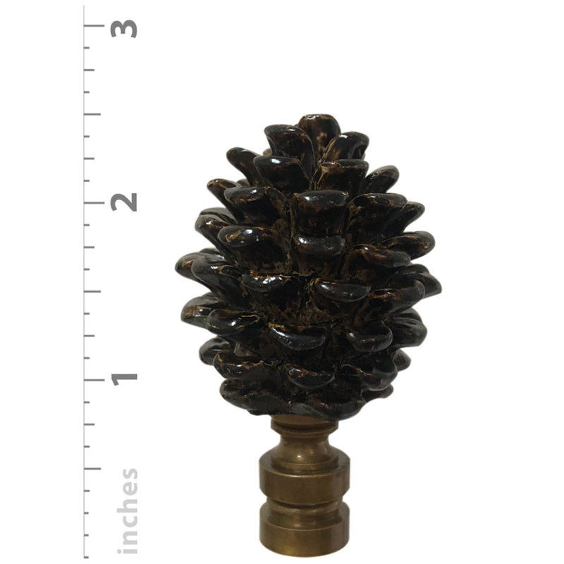 Faîteau de lampe en pin, Laiton antique