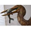 Andenwood Copper Heron With Prey Brown Patina Bronze Statue Fountain Size: 26" x 15" x 25"H