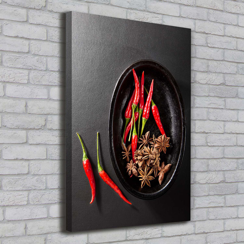 Chilli Peppers 1 Piece Wrapped Canvas Wall Art