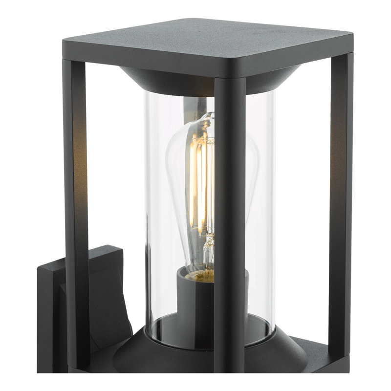 Brishauna Matte Black 28cm H Outdoor Wall Lantern