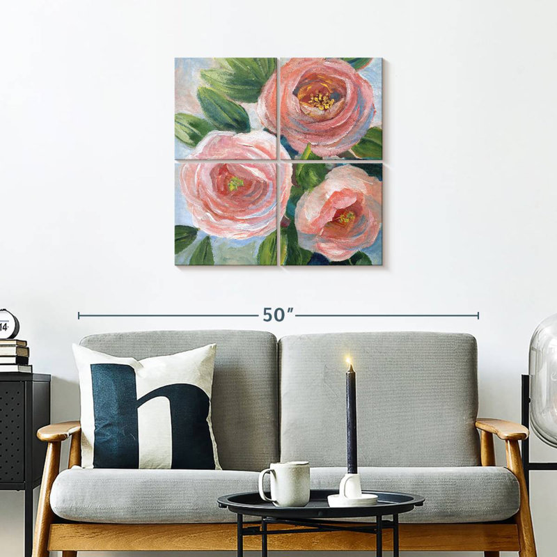 Bouquet Harnek pêche douce, H 26 po x l 26 po