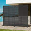 72"H Outdoor Privacy Screen Fence - 6-Panel Weather-Resistant HDPE Room Divider, Windproof Heavy Duty Freestanding Partition with Ground Stakes for Patio, Garden, Backyard, Balcony - Black-115640913