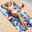 Serviette de bain pliable 70x140cm imprimée avec sac de rangement intégré-130220538