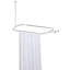 Tringle à rideau de douche en forme d'anneau fabriquée en aluminium antirouille à fixation murale avec support de plafond pour baignoire sur pattes Utopia Alley, très grande taille de 54 pouces x 26 pouces-50131464