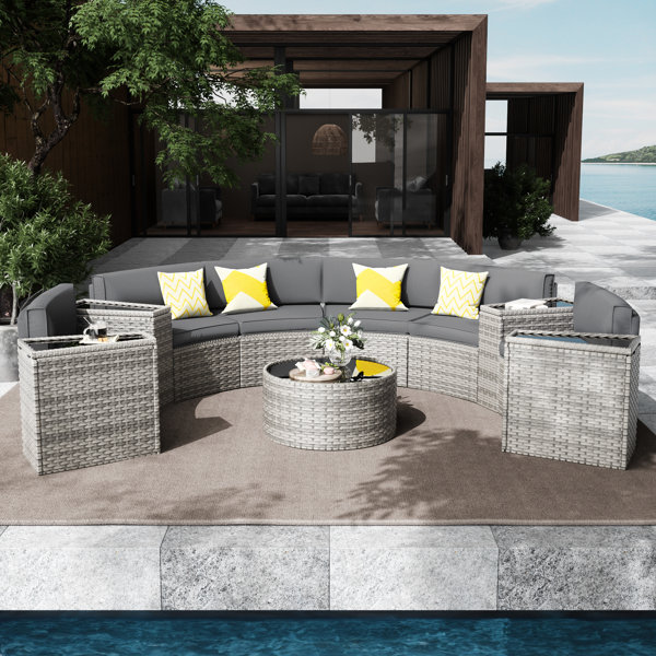 Half Moon Outdoor Cushions Daybed Cover Outdoor Curved Sofa